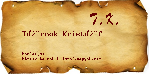 Tárnok Kristóf névjegykártya
